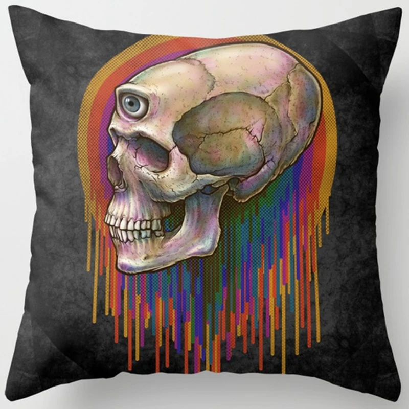 Хит продаж чехол на Хэллоуин с забавным рисунком черепа скелета подушки для