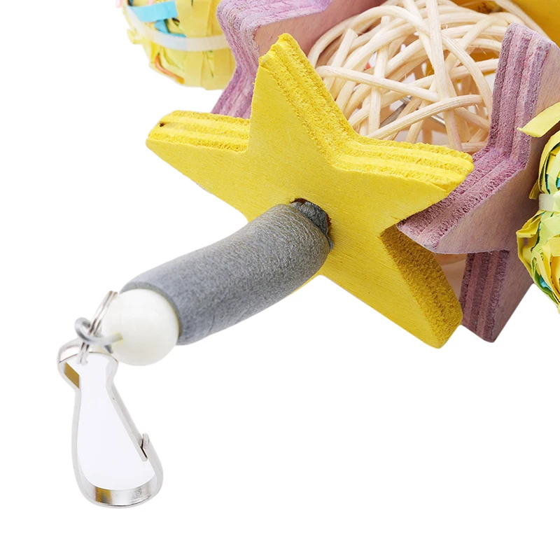 2019 игрушки для попугаев деревянный + сплав стоячие жевания бусины шарики