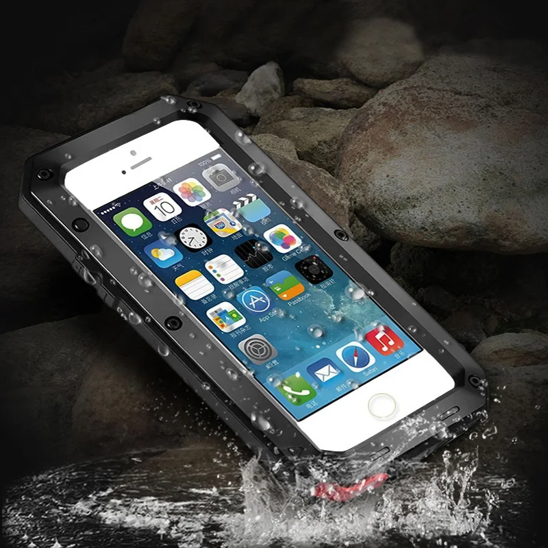 Противоударный чехол для iPhone 6 6S 7 8 Plus с защитой 360 градусов от НОКов алюминиевый