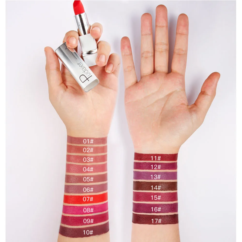 Водонепроницаемый матовая губная помада долго-Прочный Блеск Тени для век