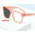 Модные солнцезащитные очки в круглой оправе для мужчин и женщин, фотохромные, при близорукости, по рецепту, с диоптриями NX