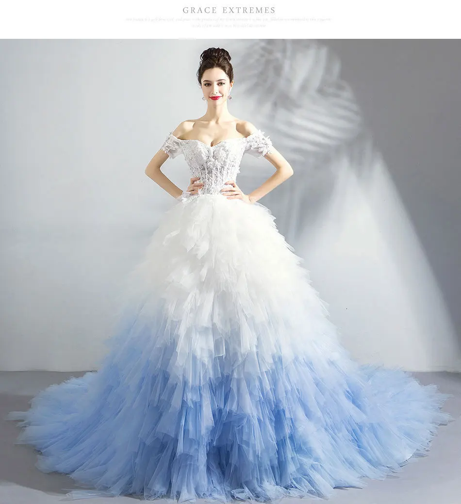 Vivian's Bridal, роскошное сказочное бальное платье с перьями, свадебное платье, элегантное, карамельного цвета, Многоуровневое, с рюшами, с часовней, со шлейфом, свадебное платье