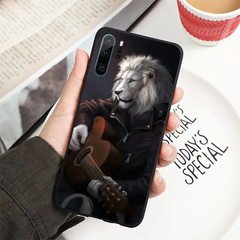 

Tiger Leopard Lion Phone Case For Huawei honor Mate P 10 20 30 40 i 9 8 pro x Lite smart 2019 nova 5t