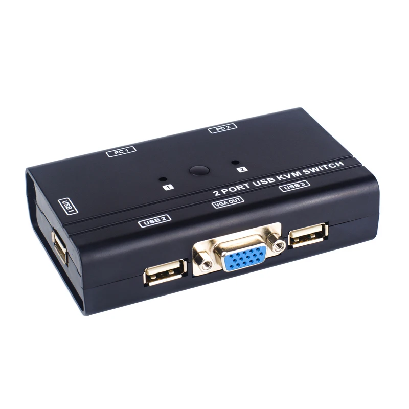 2 порта USB2.0 kvm переключатель с ручным управлением ПК узла 1 комплектом USB