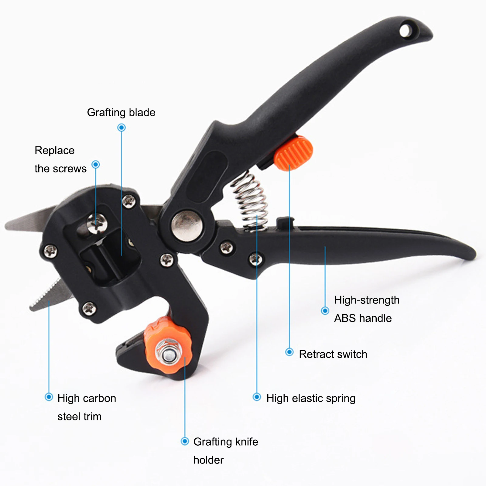 

Gardening Pruning Cutting Grafting Shears Tree Pruning shears Household Garden shears with Additional Blades Garden Tools