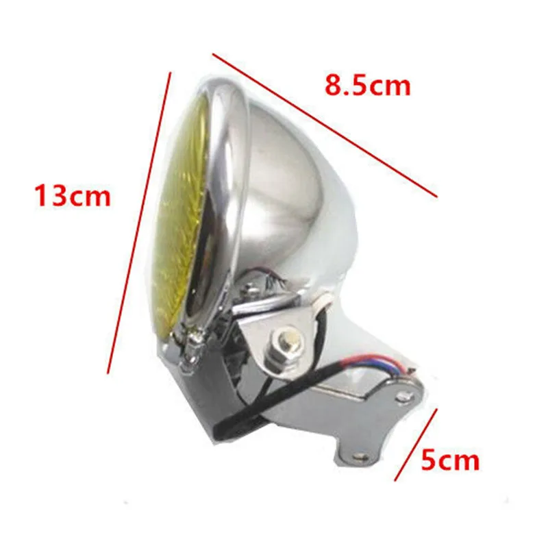 Универсальный мотоциклетный дальний и ближний свет светодиодная хромированная