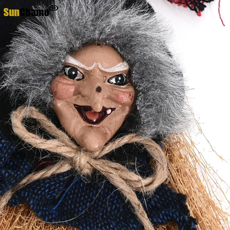 Halloween Decorations Witch Broom Pendant Lamp String Lantern Party Kindergarten Layout | Дом и сад