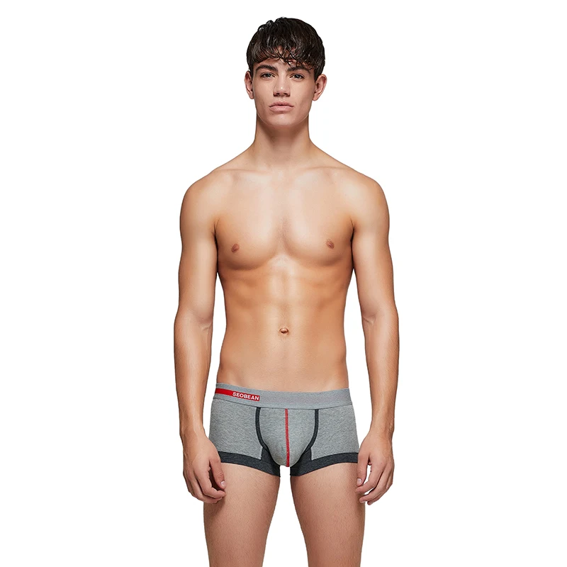 Мужское нижнее белье из хлопка с низкой посадкой удобные сексуальные 3 цвета на