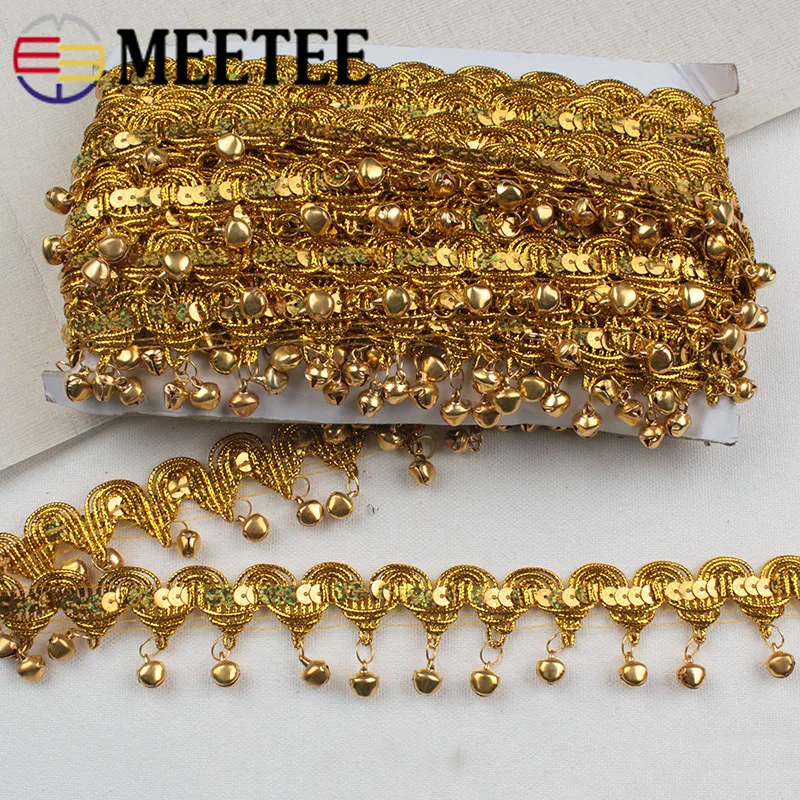 Meetee 4 метра шириной 3 см кружевная тесьма с кисточками отделка золотая подвесной