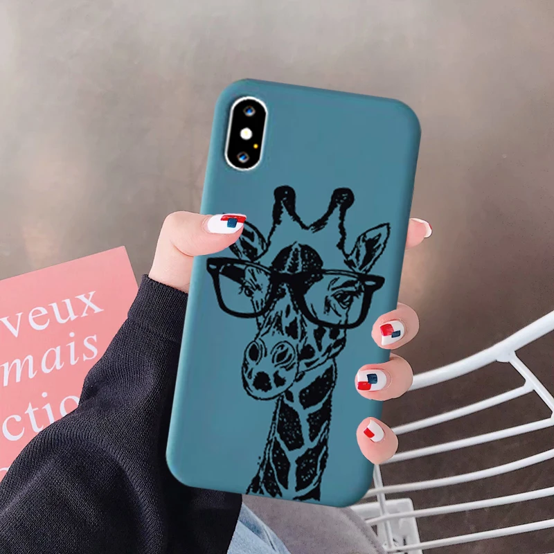 JAMULAR жилетки с изображением нарисованного жирафа Печатный Чехол для мобильного