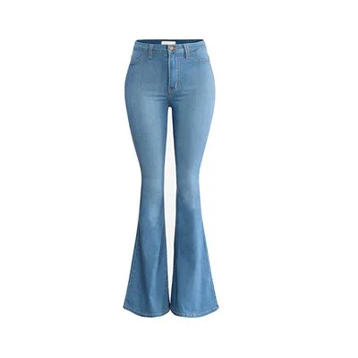 

thin trousers, Flared high waist, spring style, stretch loose, micro straight tube trousers, ladies' jeans.2021 women jeans