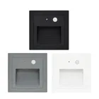 Умный светодиодный Ночной светильник с датчиком движения для лестницы, фойе, спальни, алюминий, 110 В, 220 В