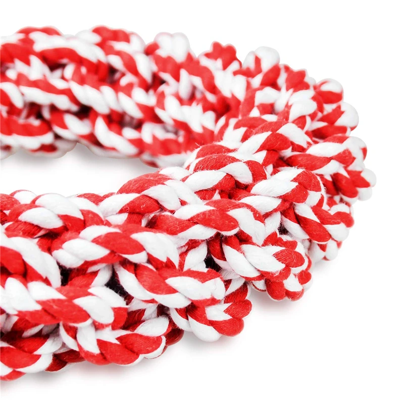 1 шт. игрушки для домашних животных устойчивые к зубам хлопковые веревки кольца