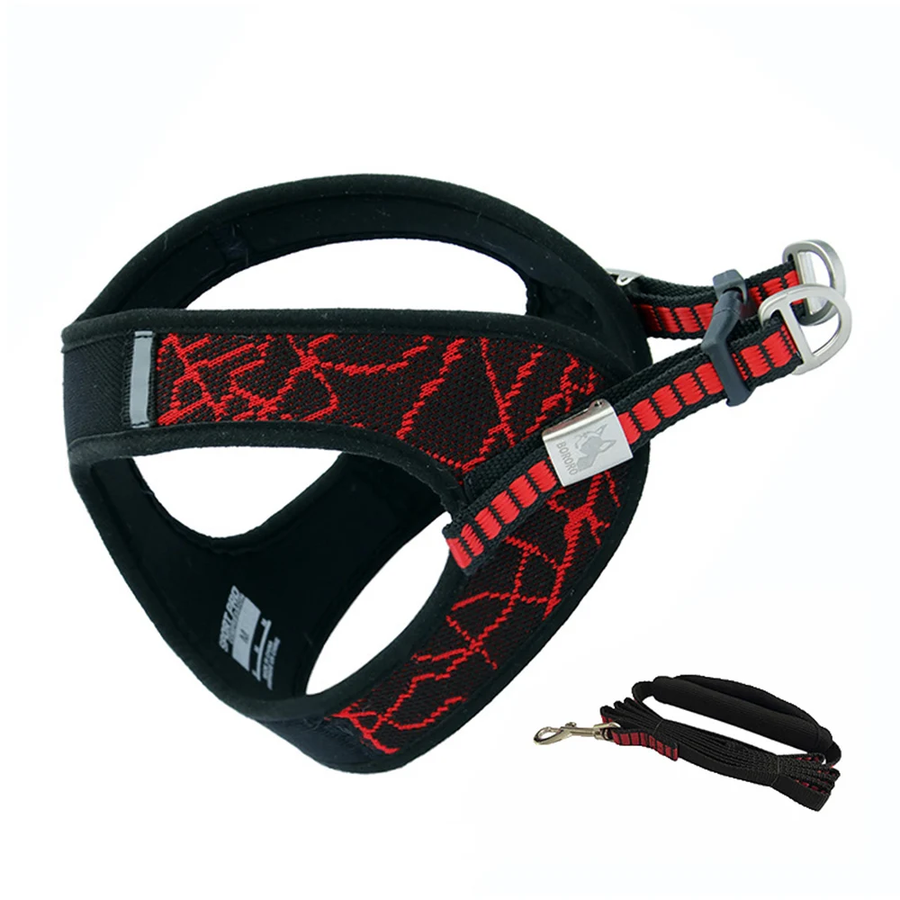 Red vest and rope Urijk поводок для собак на открытом воздухе, светоотражающий устойчивый жилет, мягкий нагрудный жилет для кошек, собак, домашних животных, нагрудный ремень, поводок XS/S/M/L - Цвет: Red vest and rope
