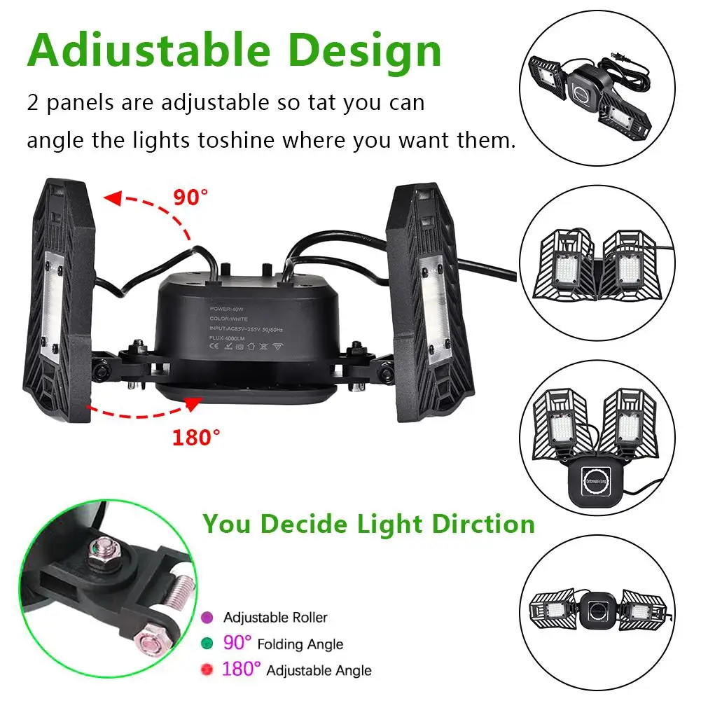 ЕС/США штекер супер яркий 40 Вт НЛО светодиодный высокий залив гаража лампа CA 85 265 в