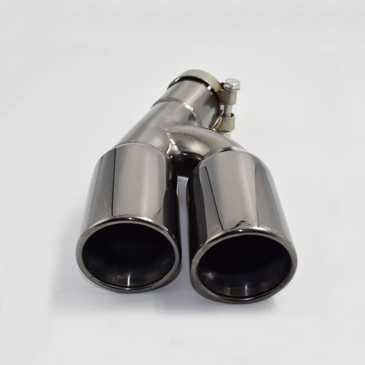 One pcs Stainless Steel Exhaust Titanium Black Double Out Muffler Tips Tailpipe For BMW 3 Series 320i 318i F30 2013-2016 | Автомобили и