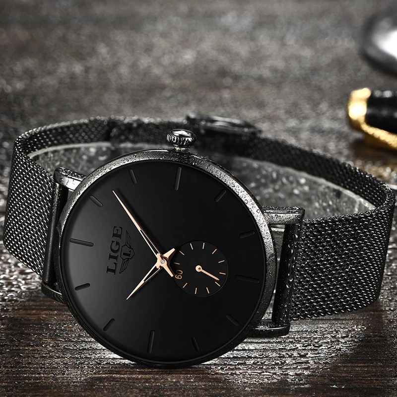 2019 LIGE новые мужские s часы лучший бренд спортивные водонепроницаемые аналоговые