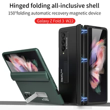 Magnetic Hinge Funda For Samsung Galaxy Z Fold 3 Case Bracket Stand Hard Case for Fold 3 magnetic fold case for fold3 w22 color