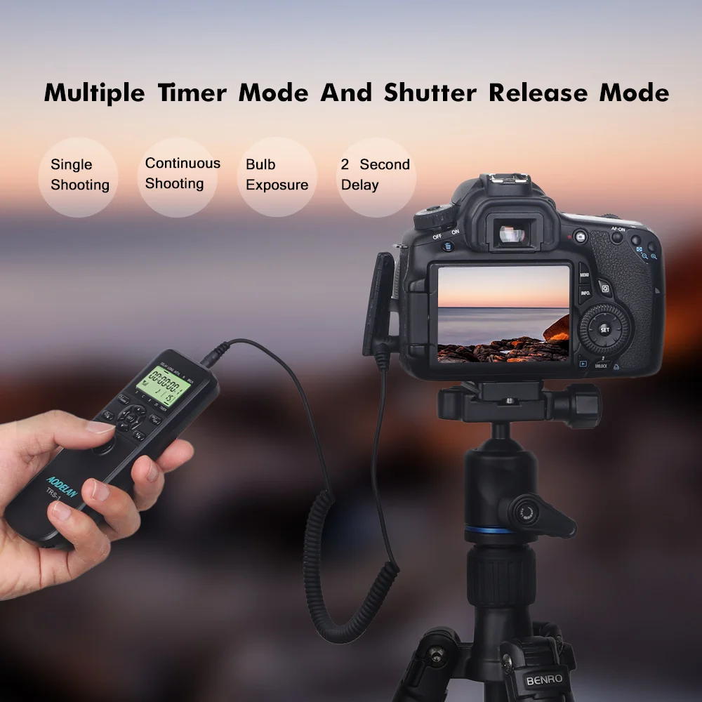 AODELAN TRS-1 таймер дистанционного управления спуска затвора для камер Canon Nikon Sony Panasonic Olympus съемка лампочки, таймер задержки