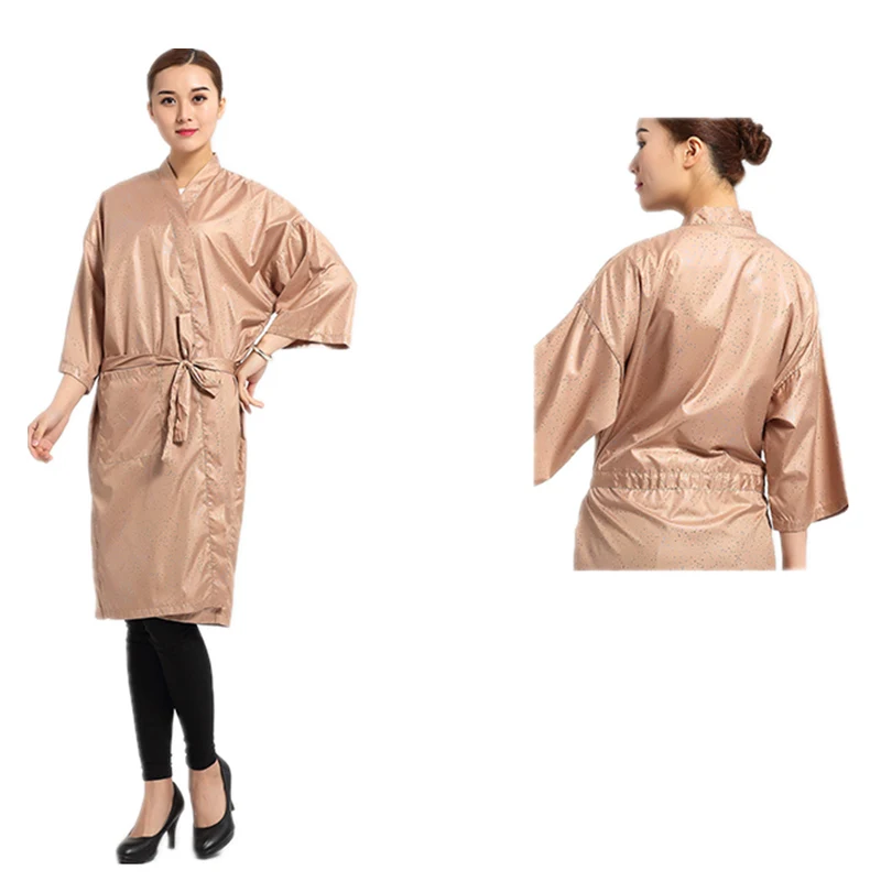 

1pcs Salon Professional Hairdressing Kimono Hairdressing Beauty SPA Guest Robe Barber Shop Customer Dye Hair High-end Gown Apron