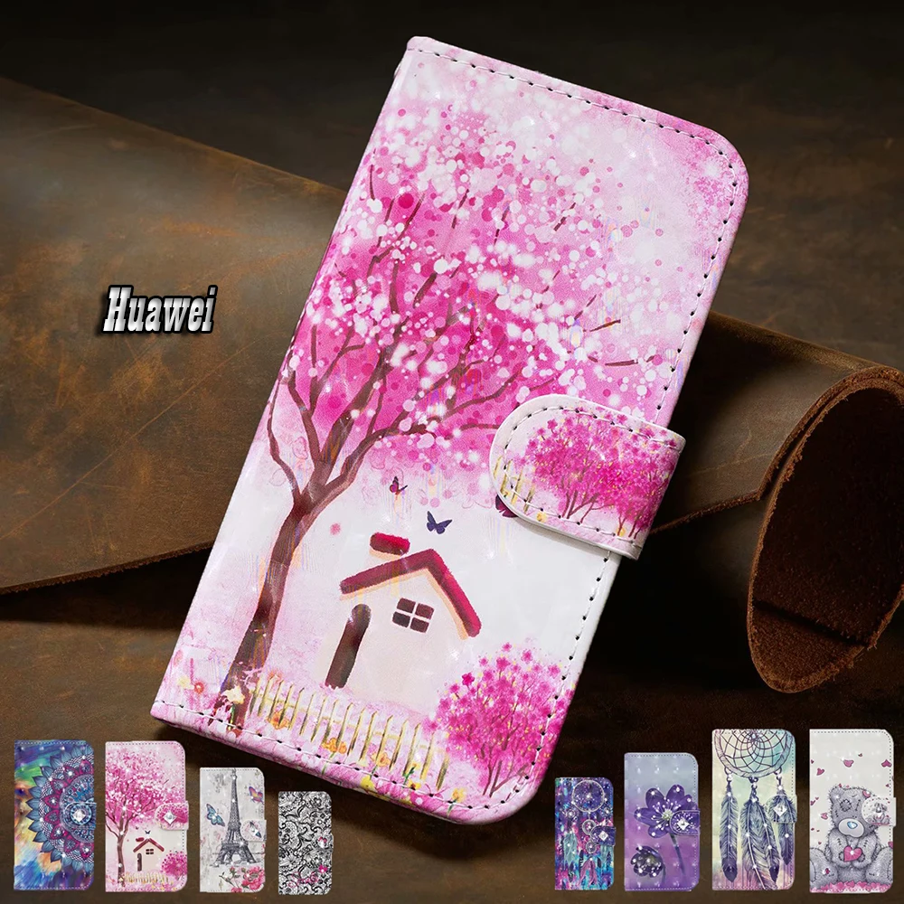 Чехол Кошелек с кармашком для карт и подставкой кожаный защитный чехол Huawei P20 Pro P30