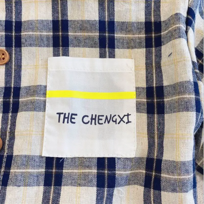 

Baby Boy Shirt 2021 Spring New Cotton Long Sleeve Plaid Boys Tops Baby Clothes 2-6 Years E82112