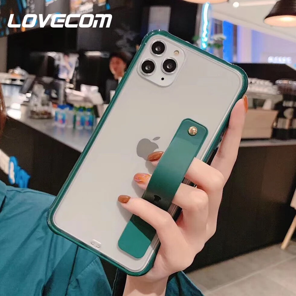 Ударопрочный чехол LOVECOM на запястье для телефона iPhone 12 Mini 11 Pro Max XR XS 7 8 Plus X мягкий