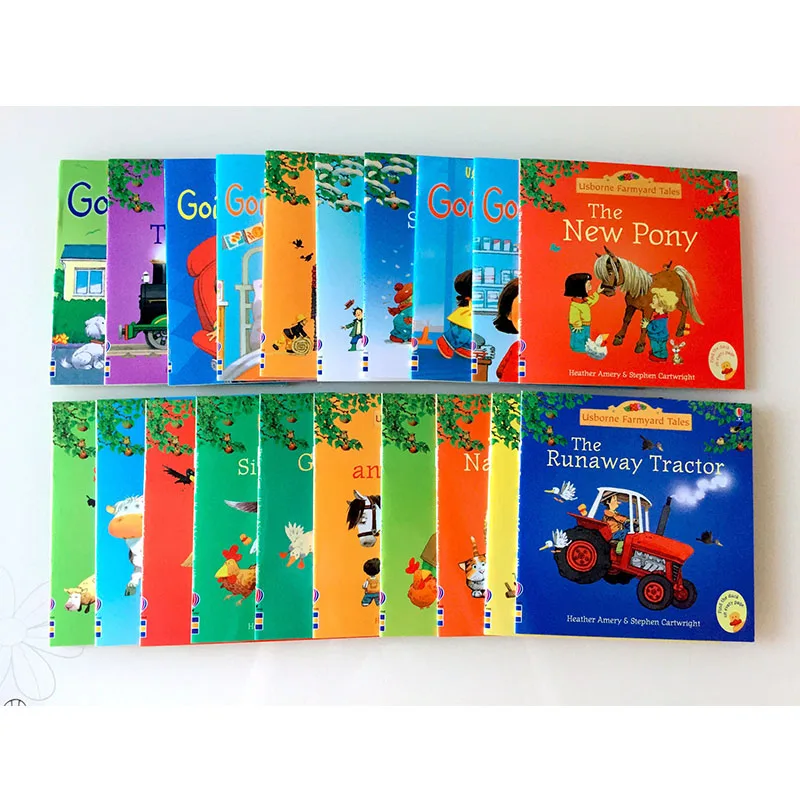 

20Books/Set English Picture Book for Kids Bedtime Reading First Experience Farmyard Tales Story Children Enlightenment Education