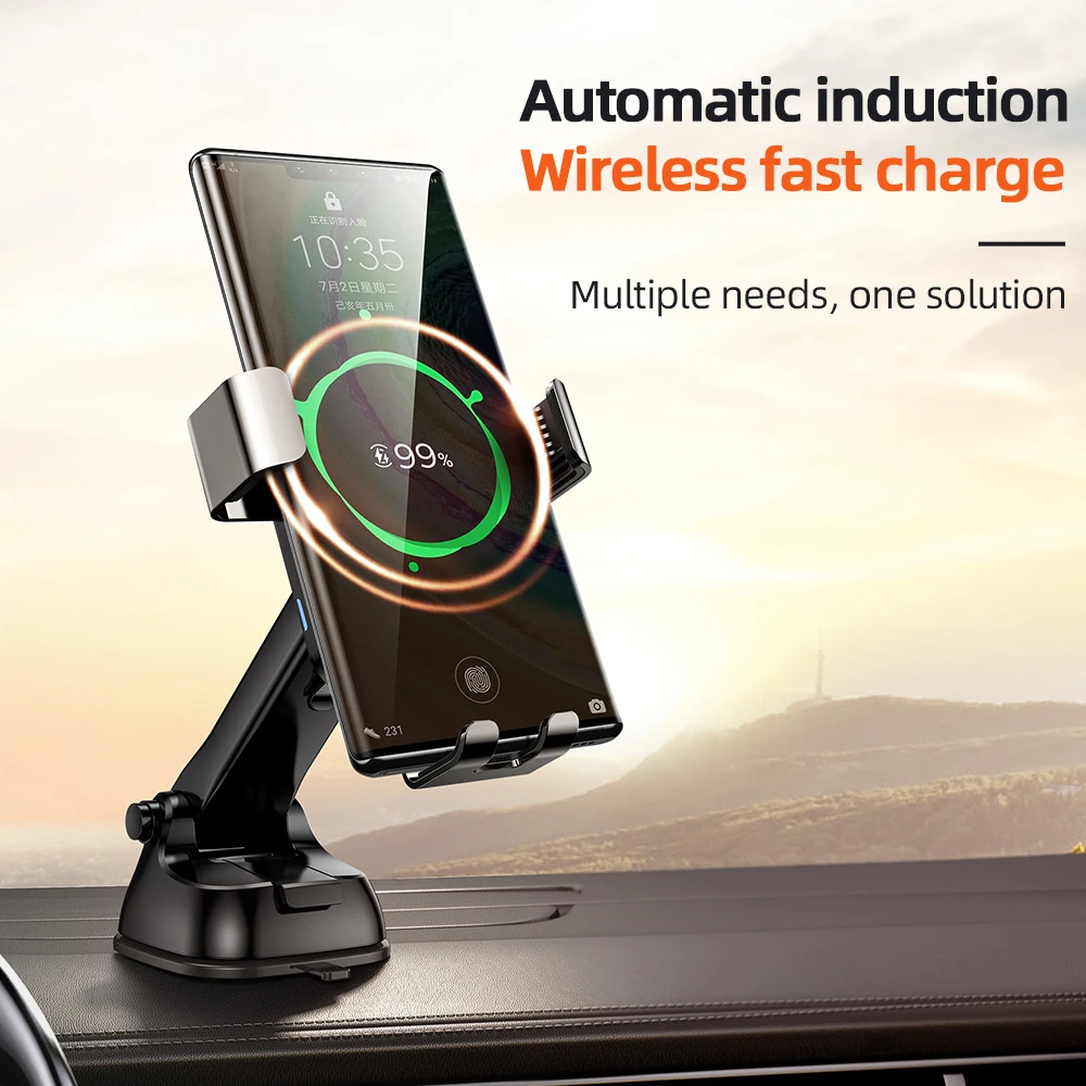 joyroom car phone holder 15w qi wireless charger stand induction fast charging car holder mount for iphone 12 pro max huawei free global shipping
