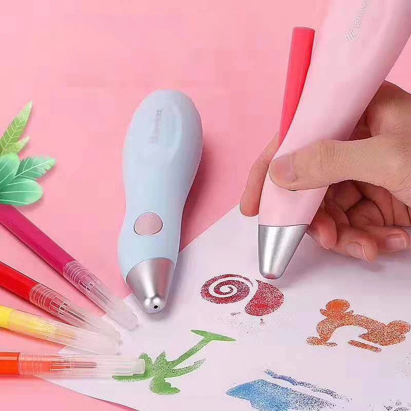 Tenwin Art электрическая ручка-распылитель Аэрограф набор многофункциональная цветная струйная краска щетка моющаяся Спрей картина нарисованная вручную 8084