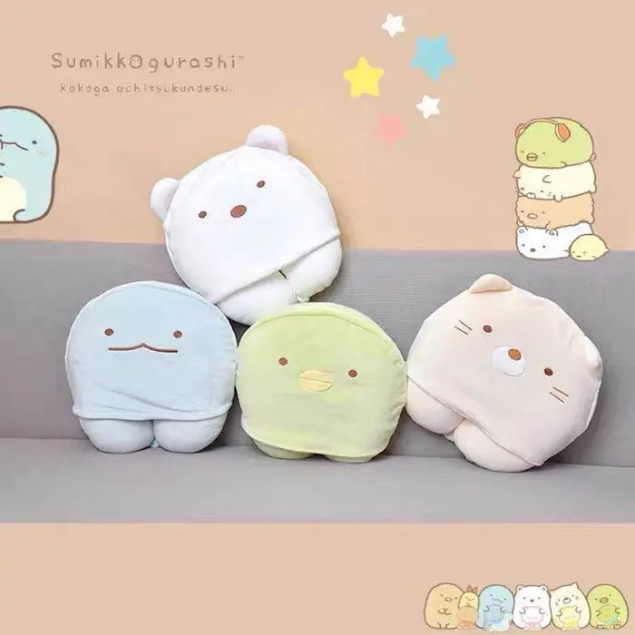 Мультяшные японские U-образные подушки для шеи Sumikko Gurashi мягкая дорожная подушка