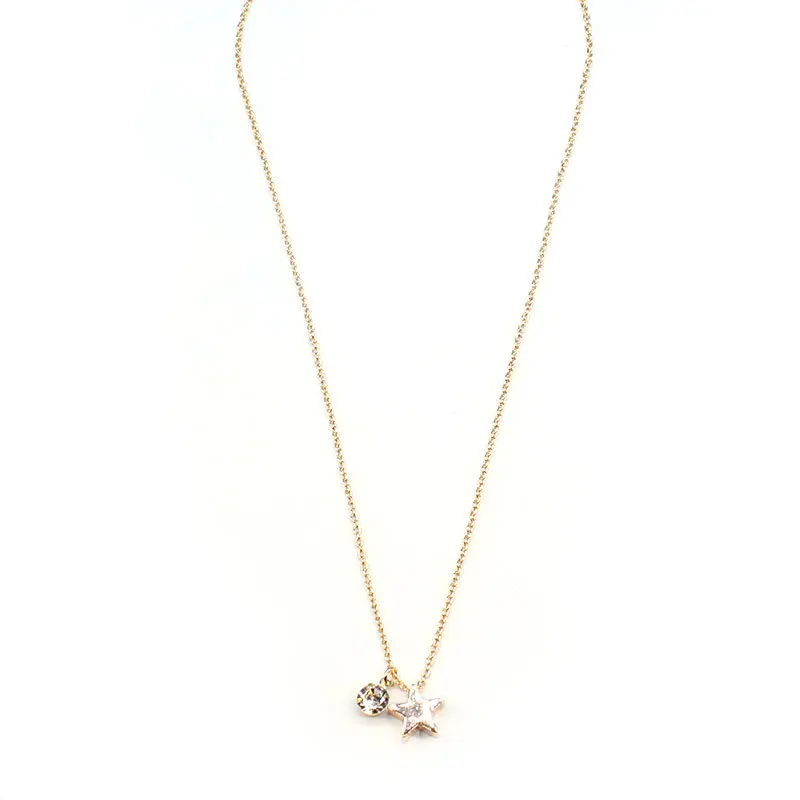 Креативное новое Изысканное длинное ожерелье со звездой и кристаллами подвеска
