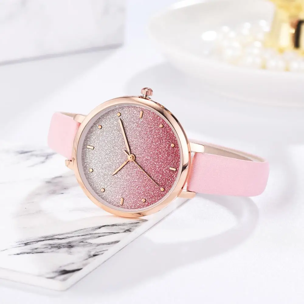 Женские повседневные кварцевые часы с кожаным ремешком аналоговые наручные Reloj