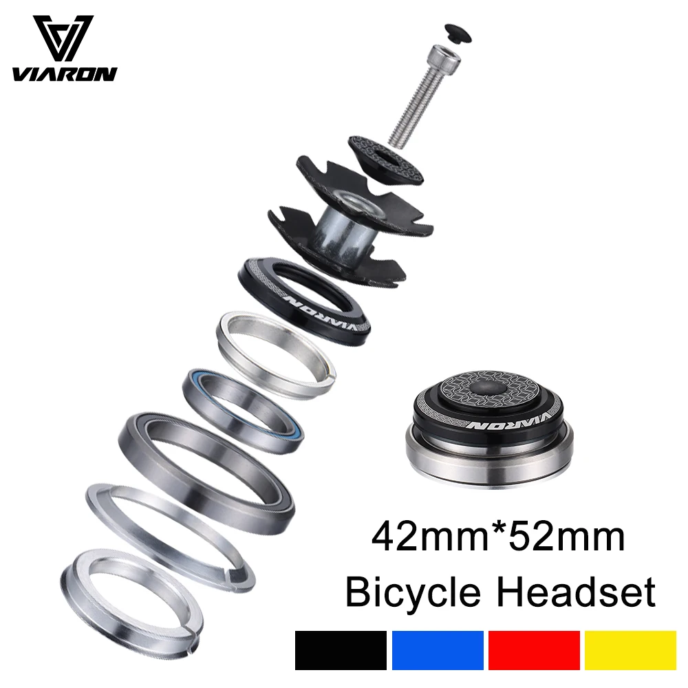 VIARON велосипедная гарнитура 42 мм 52 CNC 1 1/8 &quot-1 1/2&quot MTB подшипник прямая коническая