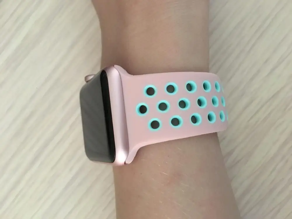 Спортивный силиконовый ремешок для apple watch 44 мм 40 мм 42 мм 38 мм браслет на запястье ремешок для часов iwatch серия 5 4 3 2 1