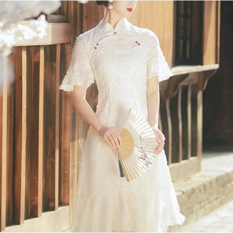 Современное Ципао Hanfu женское китайское платье г. восточное винтажное