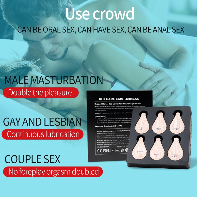 6 шт. прозрачная смазка на водной основе 4 мл | Красота и здоровье