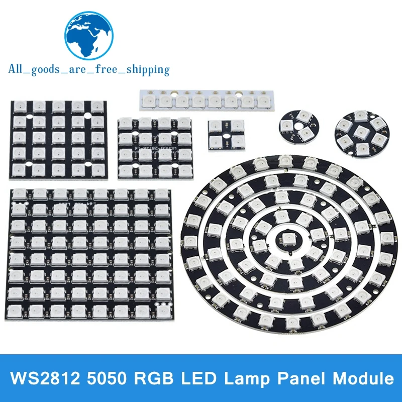 4 8 12 16 каналов WS2812 WS2812B WS 2811 5050 RGB светодиодный светильник Панель модуль 5V 1Bit 4Bit 8Bit