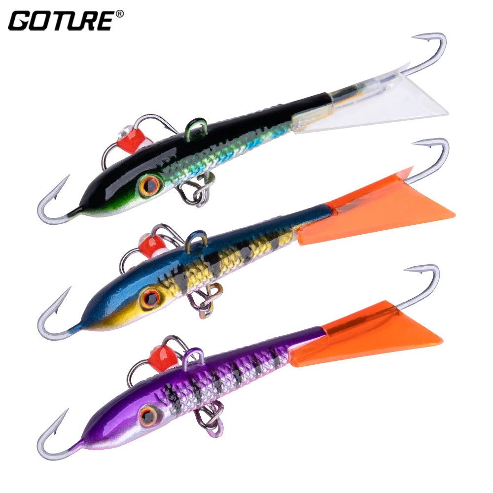 Goture 1 шт. для зимней рыбалки балансировки 10g 6 см блесна жесткая искусственная