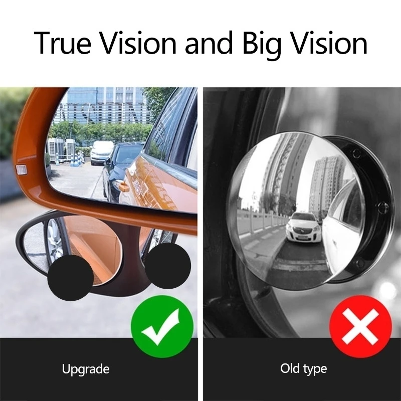 Автомобильное вспомогательное зеркало заднего вида регулируемое слева для