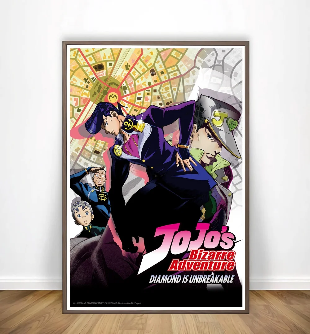Японские Аниме Плакаты и принты по мотивам невероятных приключений Джоджо