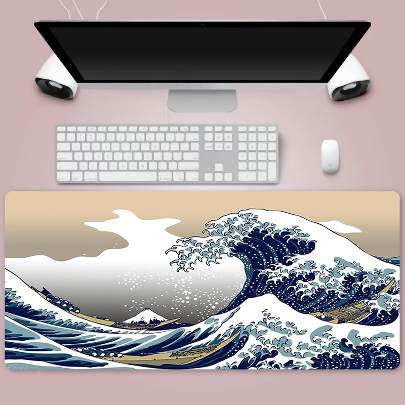 

The Great Wave off Kanagawa Mouse Pad Family Laptop Gamer Rubber Mouse Mat MousePad Desk Gaming Mousepad Cup Mat