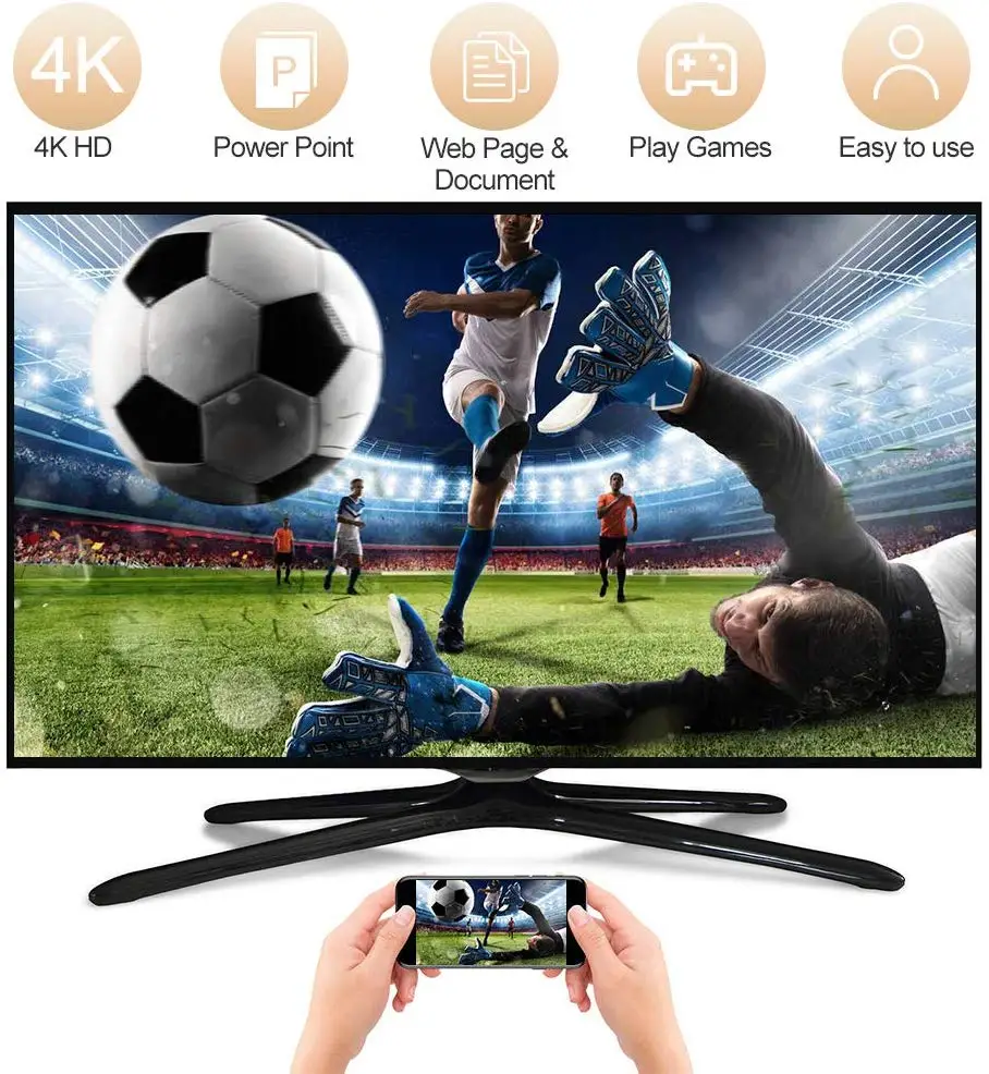 AMKLE Mira screen G5 PLUS 4K беспроводной HDMI совместимый ключ TV Stick Miracast Airplay приемник Wifi Dongle