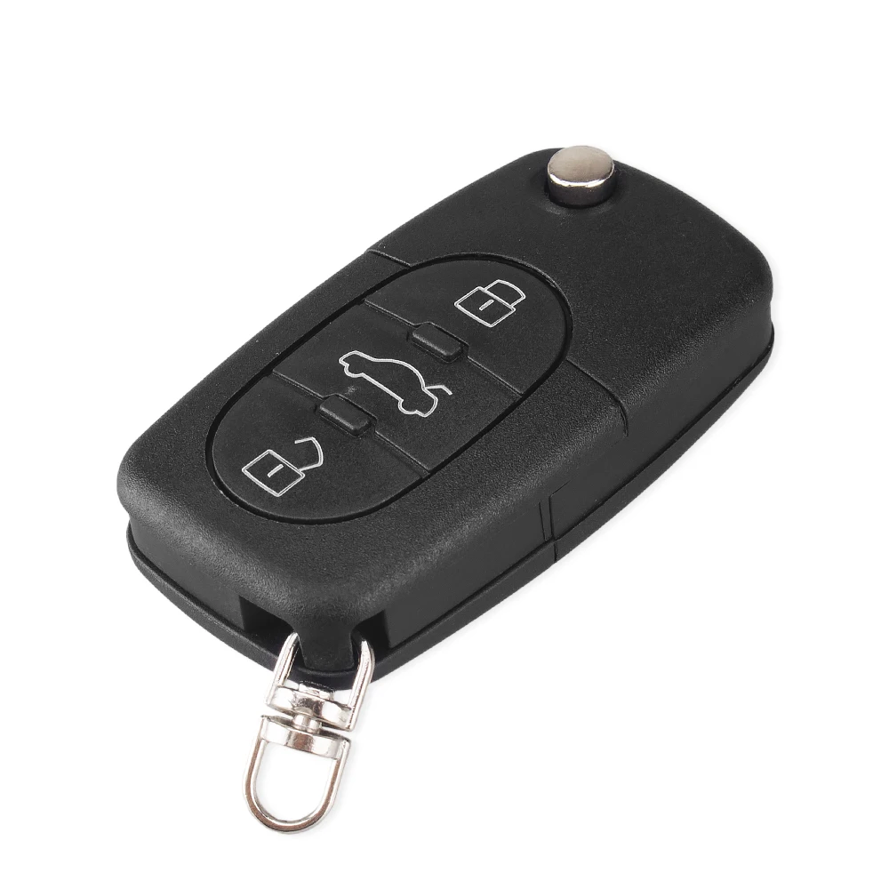 Флип-чехол KEYYOU с 3 кнопками флип-чехол для Audi A2 A3 A4 A6 A8 TT Quattro со сменным лезвием CR2032