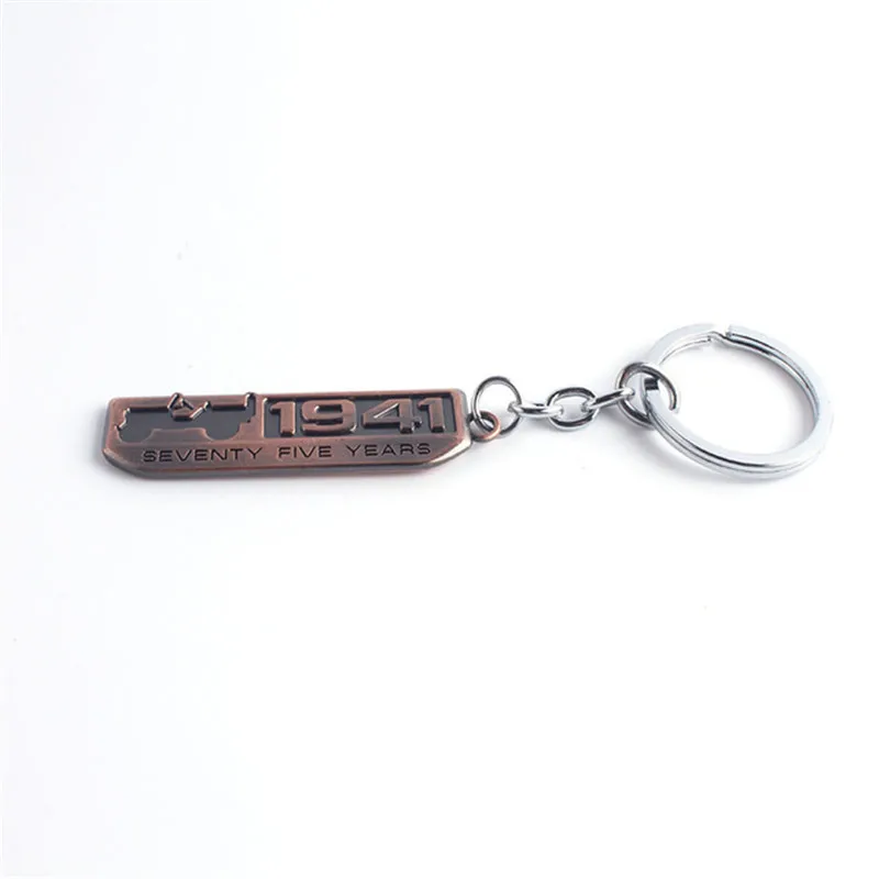 

For Jeep Wrangler Grand Cherokee Renegade Compass Personality 1941 Emblem Metal Automobile Keychain Pendent Decoration Styling
