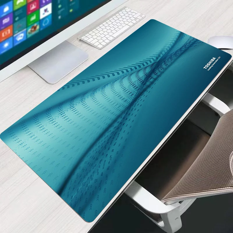 

Toshiba Logo Large Mouse Pad Persian Carpet Laptop Pc Gamer Keyboard Mousepad Edge White Tassel Rubber Table Mat for Pet