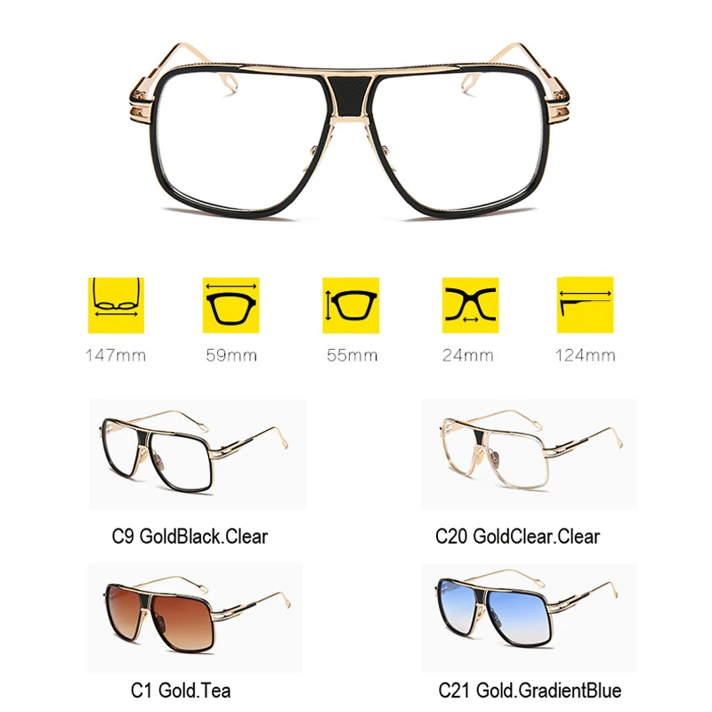 Солнцезащитные очки HBK Мужские квадратные брендовые дизайнерские солнечные для