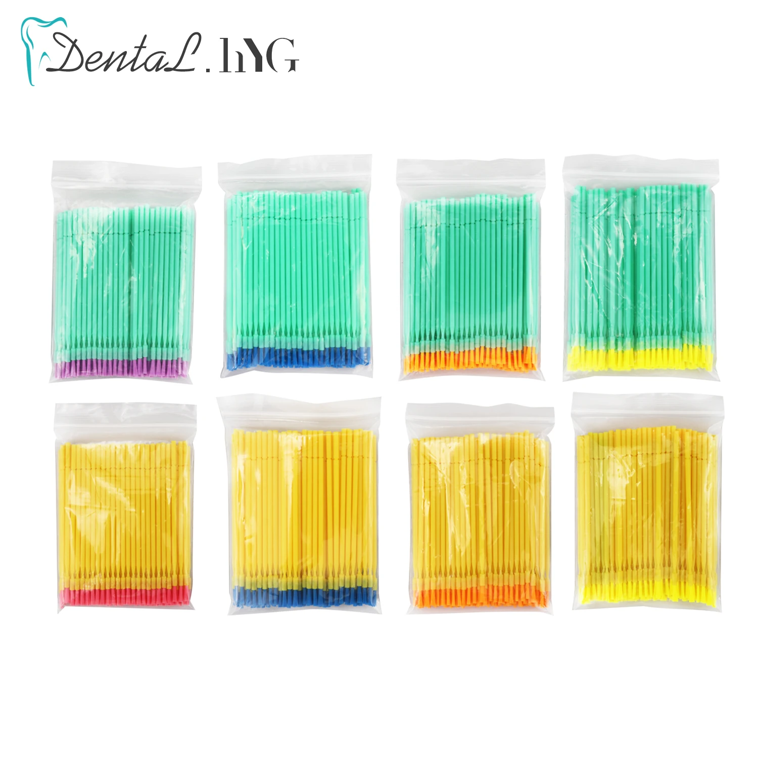 100pcs/Bag Dental Disposable Applicators Brushes Dental Lab Long Micro Brush Teeth Whitening Oral Dentist Materials Accessories