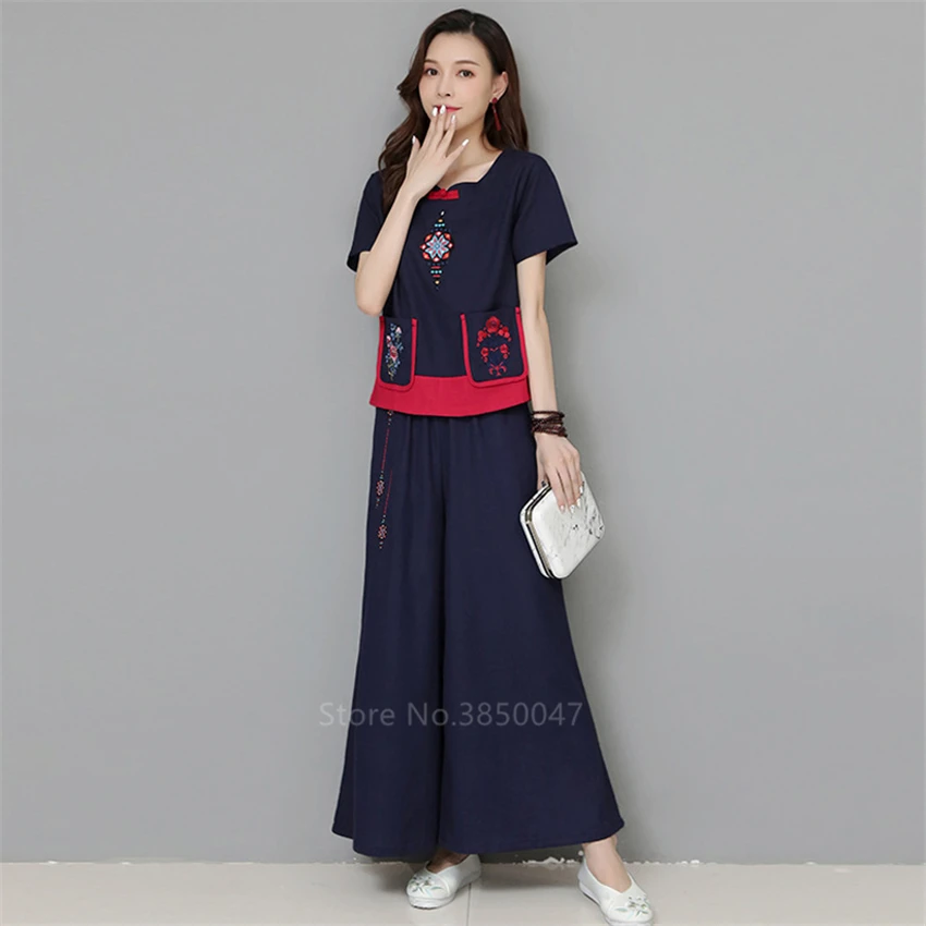 Китайское платье Cheongsam льняное женское традиционное китайское стильное платье Cheongsam женское платье с коротким рукавом Qipao платье с национальным принтом