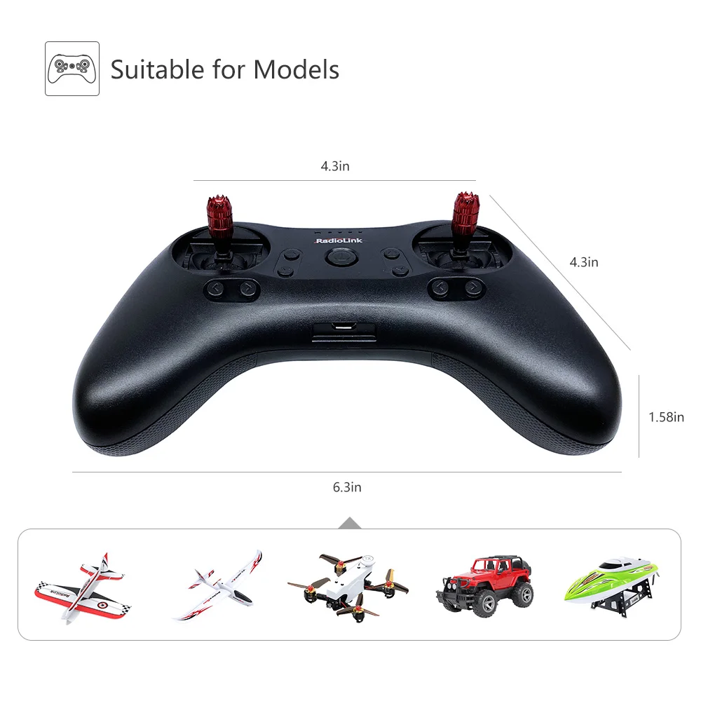 Radiolink T8S 8CH Mini RC Transmitter and R8FM Receiver 2.4G Radio Handle Gamepad Controller for Fixed Wing/Drone/Car/Boat | Игрушки и